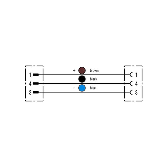 1009210800 - 8m M12 3-Pole Connecting Line for Sensors and Actuators