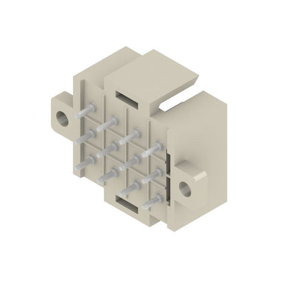 1443900000 - 12-Pole Flanged PCB Connector, 5mm Pitch, Pebble Grey  (Pack of 25)