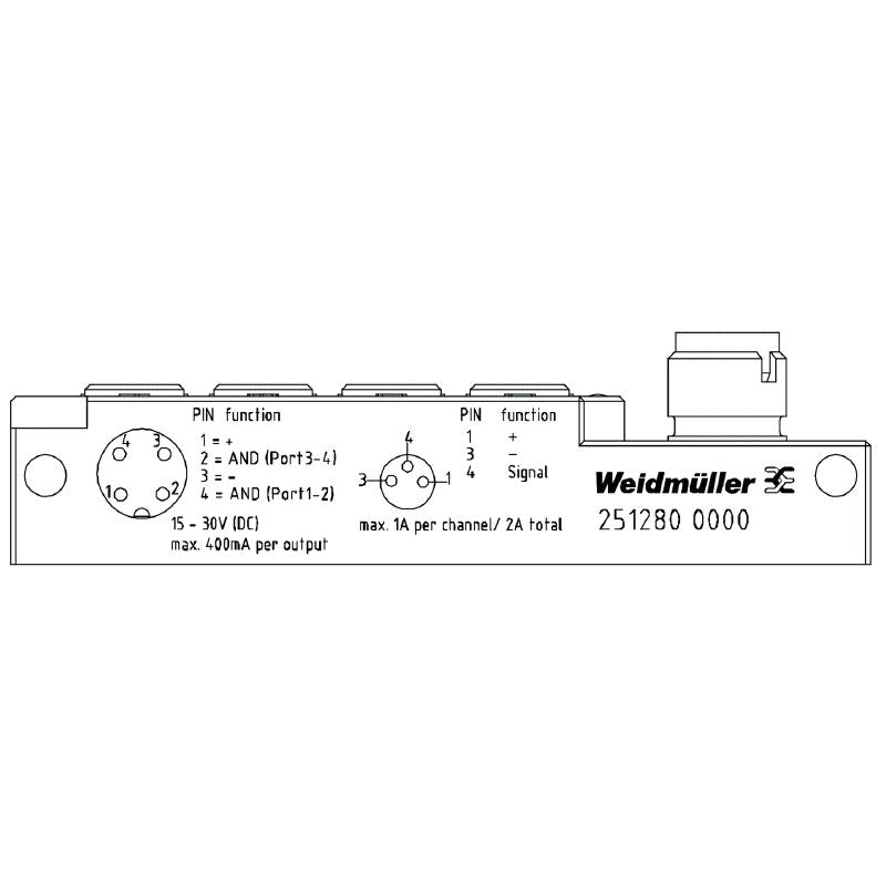 2512800000 - M12 M8 Wiring, RoHS Compliant, -20 to 90°C Temperature Range