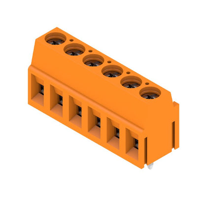 1845320000 - 5mm Pitch Orange PCB Terminals, 6 Poles at 90° Angle  (Pack of 50)