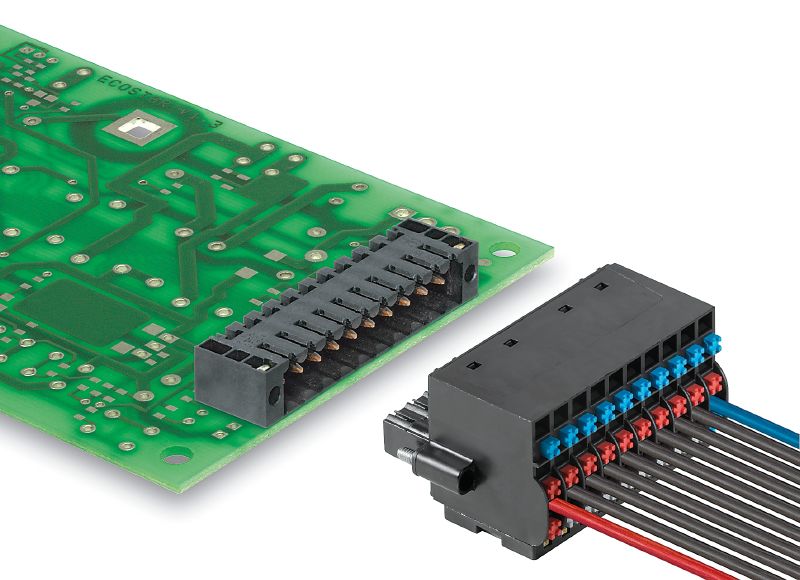1000590000 - 30-Pole 180° Female PCB Connector with PUSH IN Method  (Pack of 20)