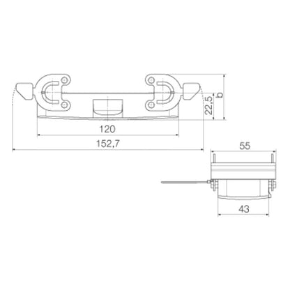 1665640000 - IP65 Rated HDC Enclosure with Side-Locking Clamp