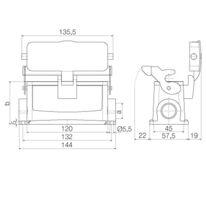 1904430000 - IP65 Rated HDC Enclosure with M25 Cable Integration