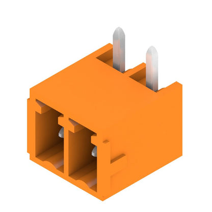 1037490000 - 2-Pole 3.81mm PCB Connector, Tinned Orange, 270° Angle  (Pack of 50)