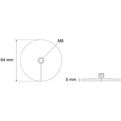 2811910000 - 64mm Mounting Adapter Plate, RoHS Compliant