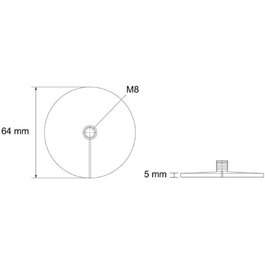 2811910000 - 64mm Mounting Adapter Plate, RoHS Compliant