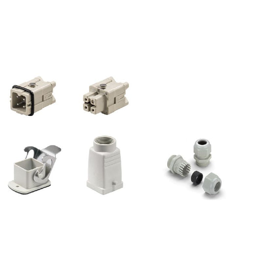 1802460000 - Heavy-Duty 3-Pole Connector Kit, IP65, 400V, -30°C to 80°C