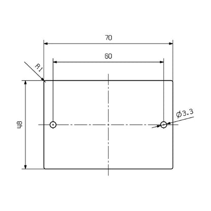 1415720000 - Silver Chrome-Coated MetalliCard 70x48mm for Device Markings  (Pack of 40)