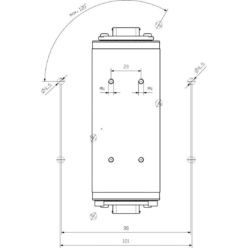 1068840000 - IP65 Hybrid Junction Box, 142mm Depth, Plug-in Connector