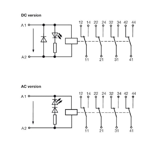 8798760000 - 230V Relay Module with 4 CO Contacts & Test Button  (Pack of 10)
