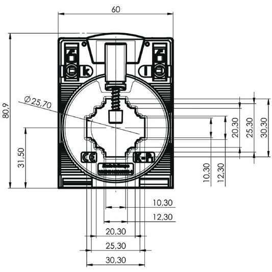 1482080000 - Indoor Closed Current Transformer, 750A, 5A, RoHS Compliant