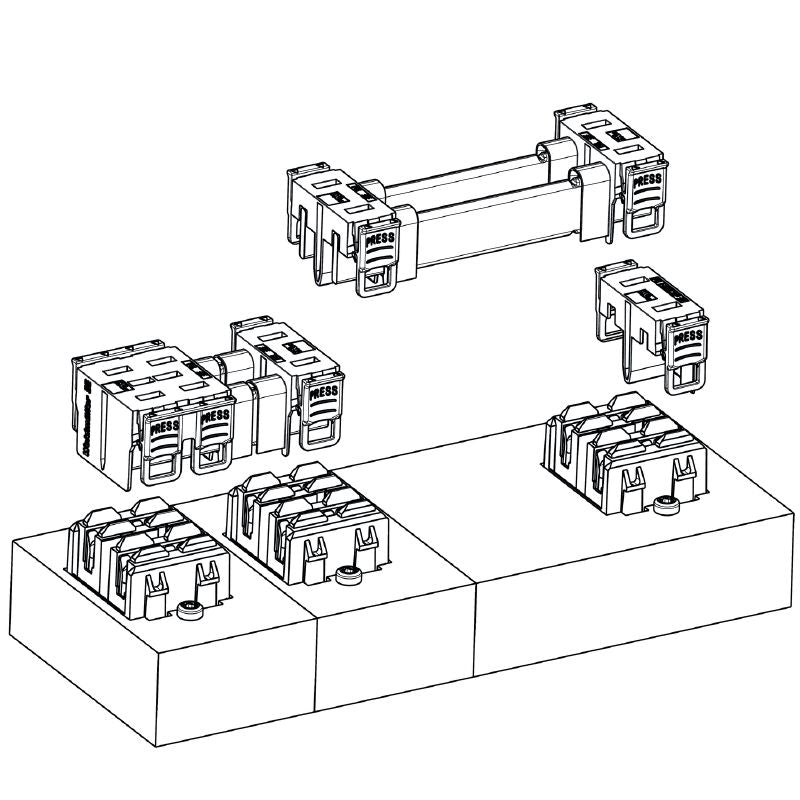 2662670000 - Female PCB Connector 42.5mm Pitch, 90° Angle, 160A  (Pack of 20)