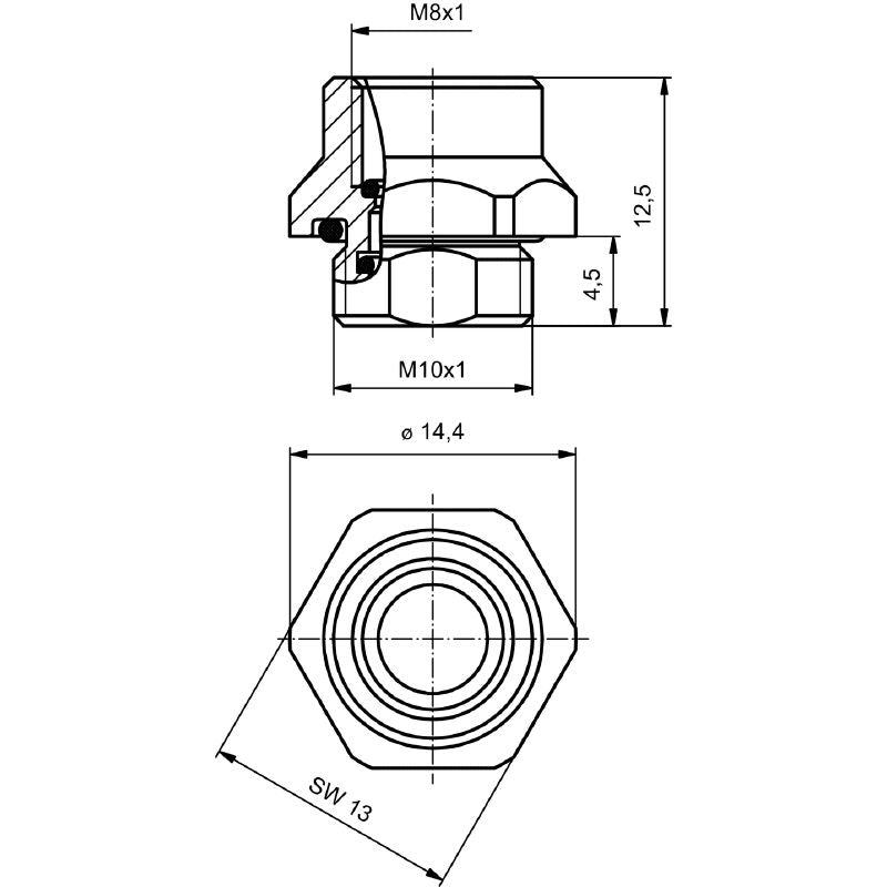 2424430000 - M8 Socket Connector, 9mm Height, Nickel Plated, RoHS Compliant  (Pack of 25)