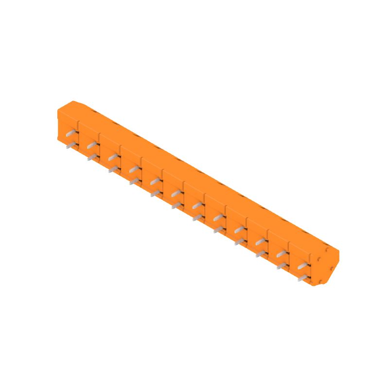 1953570000 - 10mm PCB Terminal, 12 Poles, Orange Tension-Clamp Connection  (Pack of 100)