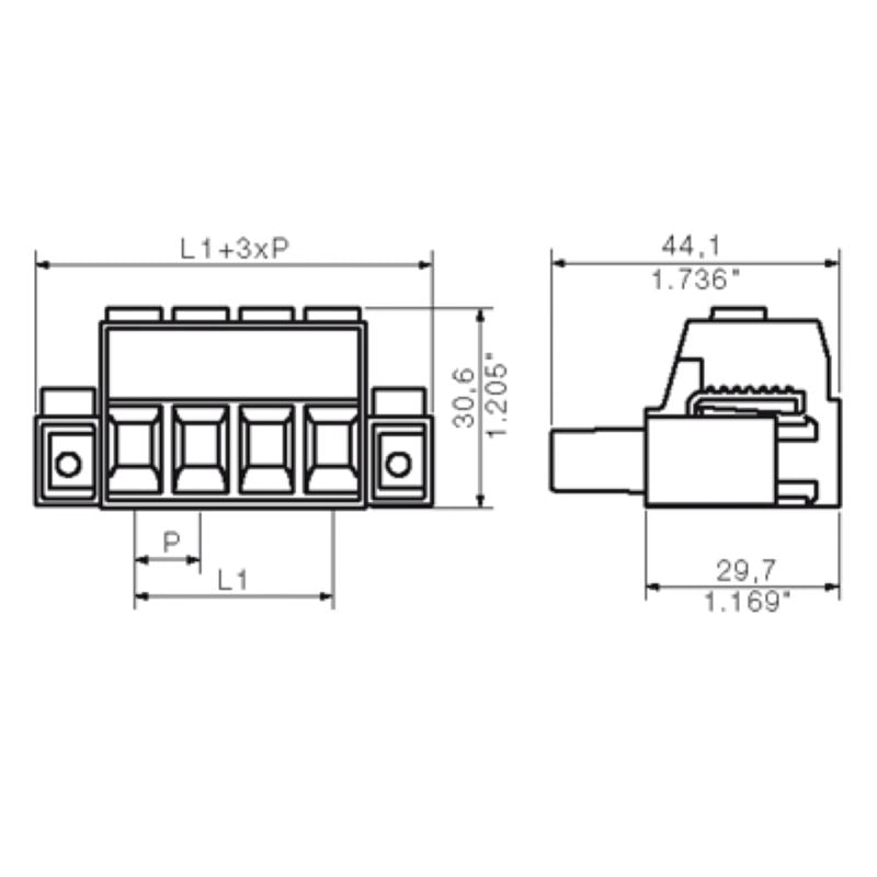 1924650000 - 10.16mm Pitch 5-Pole PCB Connector, 180° Angle  (Pack of 16)