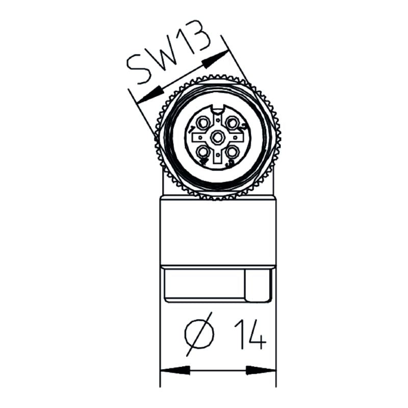 2664830000 - M12 Crimp Connector, IP67, 4-9mm Cable, 4A Rating