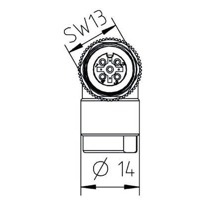 2664830000 - M12 Crimp Connector, IP67, 4-9mm Cable, 4A Rating