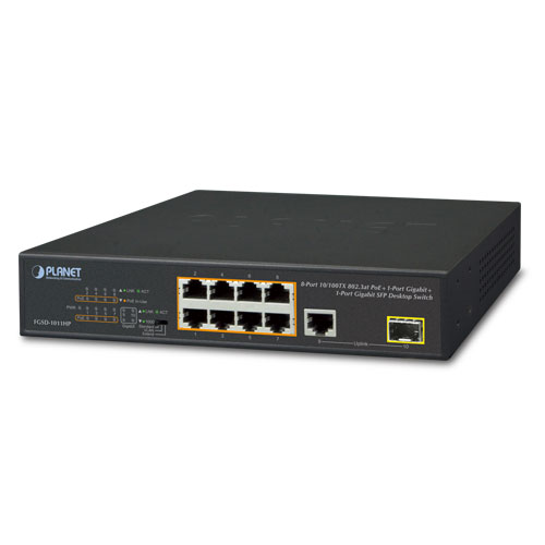 PPSW-0102 PLANET FGSD-1011HP 8-Port 802.3at PoE Switch (PoE Budget 120W)