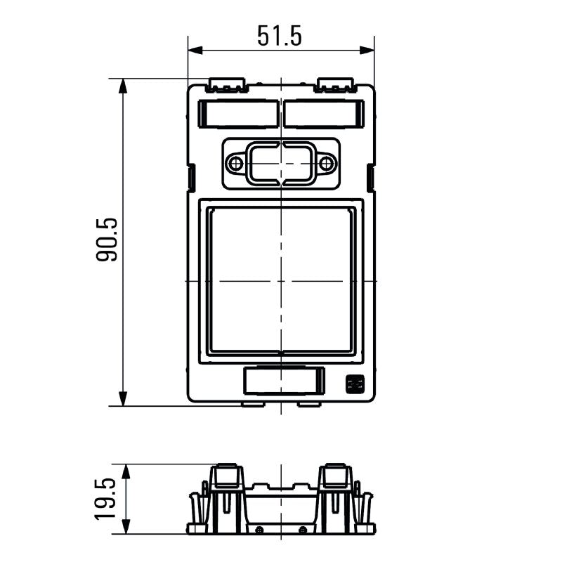 2003350000 - Polycarbonate Insert Plate for Power & Signal Connections
