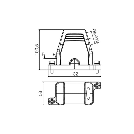 1082510000 - HDC Enclosure IP68 Rated with M20 Cable Entry