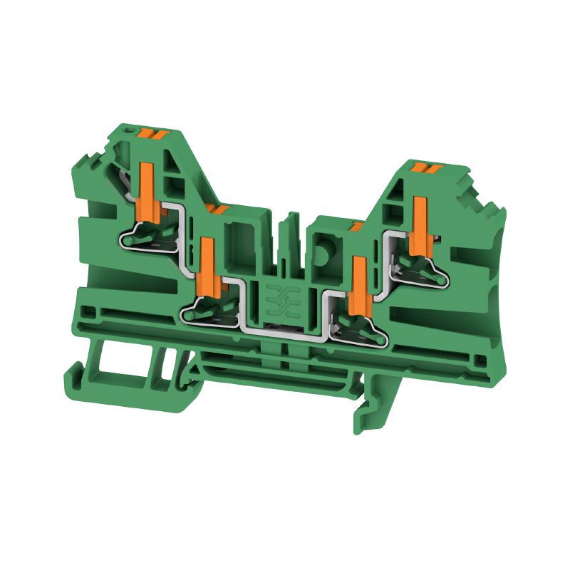 2872150000 - 4mm² Green Feed-Through Terminal Block, 32A, Push In  (Pack of 50)