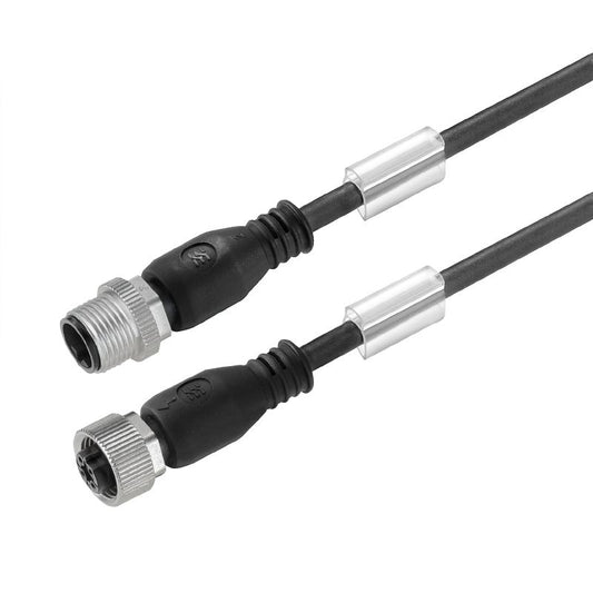 1906300030 - 0.3m PUR M12 Connector Cable, 4 Poles, Unshielded