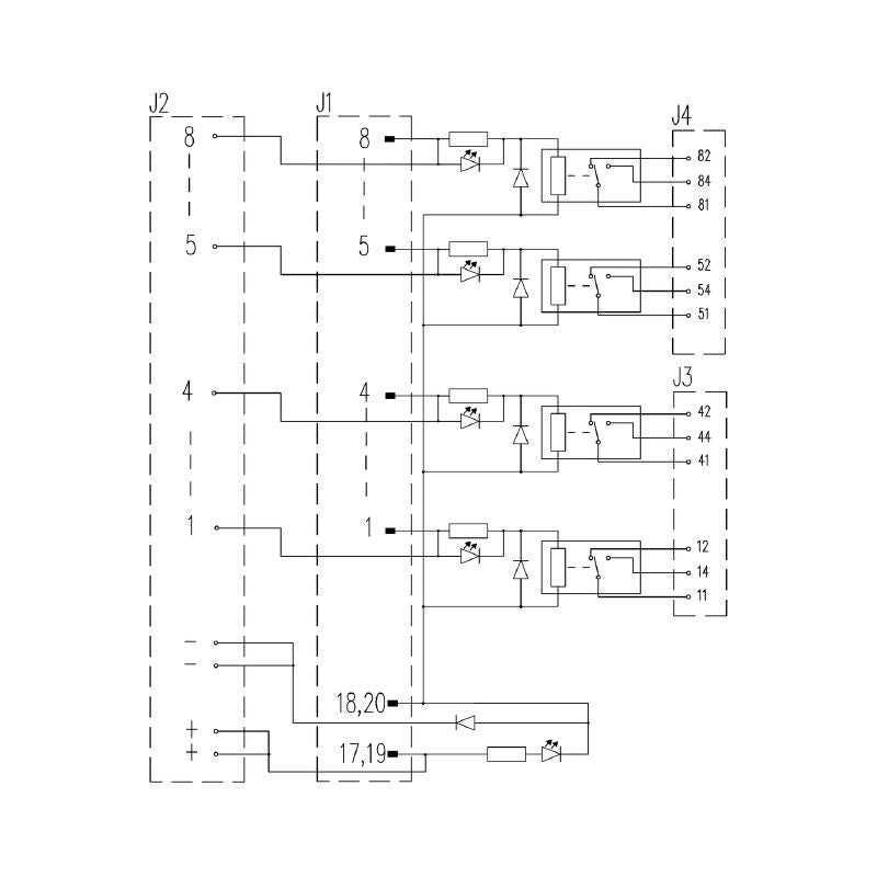 1464780000 - RSM-8H 24V Relay Module with LED Status Indicators