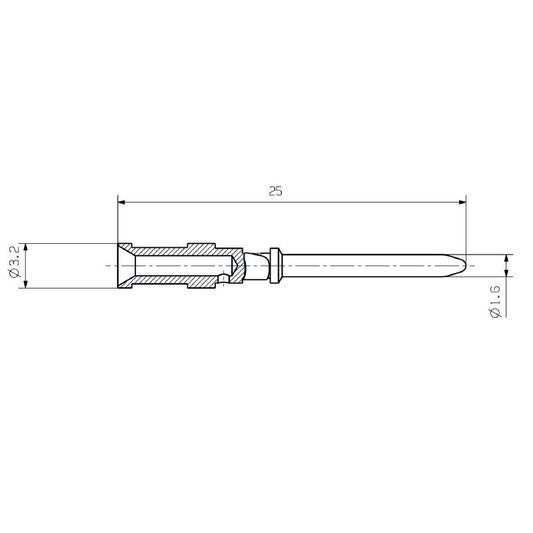 1651550000 - 1.6mm Copper Alloy Heavy Duty Connector, 1.5mm² Maximum Capacity  (Pack of 100)