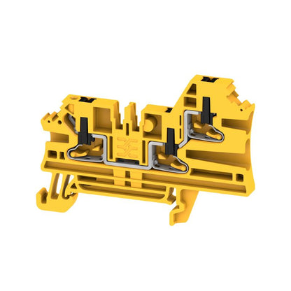 2847450000 - 2.5mm² Push In Terminal Block, 24A, Black/Yellow  (Pack of 50)