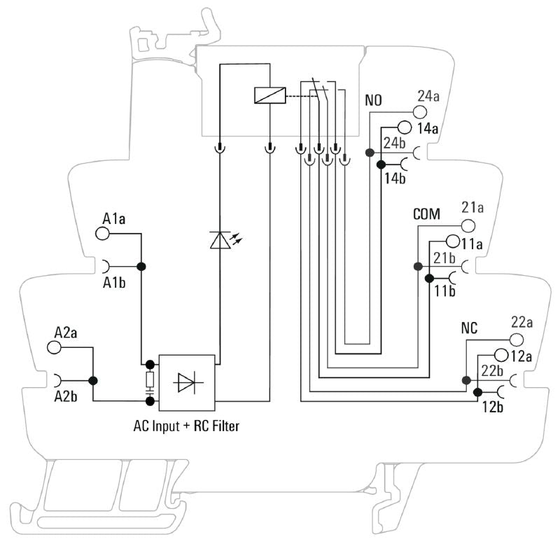 1123920000 - 120V AC Relay Module with 2 CO Gold-Plated Contacts  (Pack of 10)