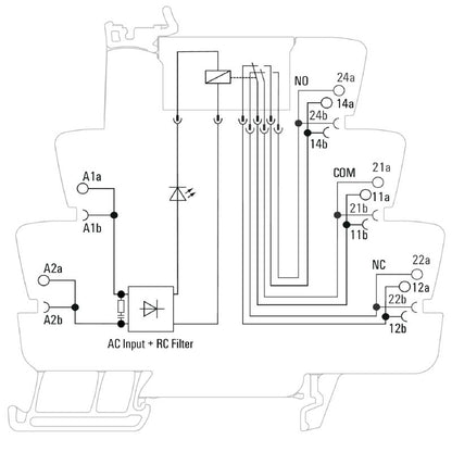 1123920000 - 120V AC Relay Module with 2 CO Gold-Plated Contacts  (Pack of 10)