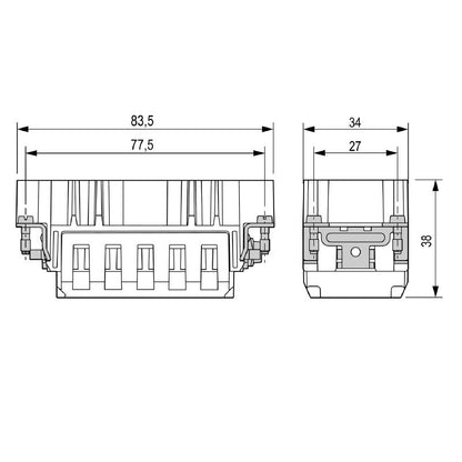 3023910000 - 32-Pole Female Connector for Push-In Installations