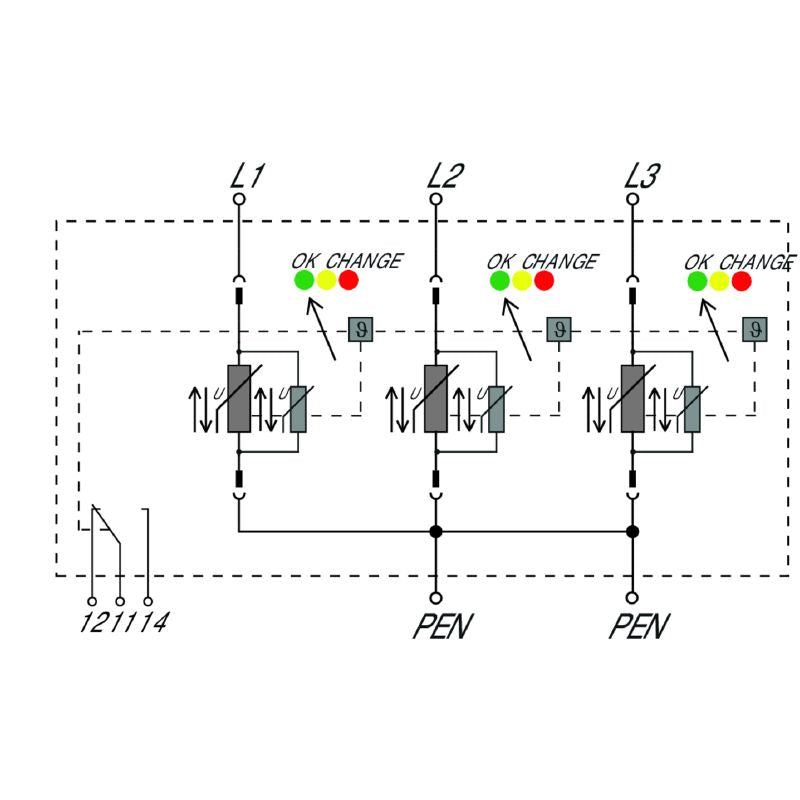2639330000 - Low Voltage Surge Arrester with Remote Contact for TN-C Networks