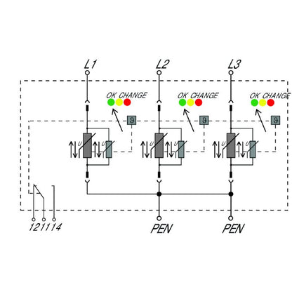 2639330000 - Low Voltage Surge Arrester with Remote Contact for TN-C Networks