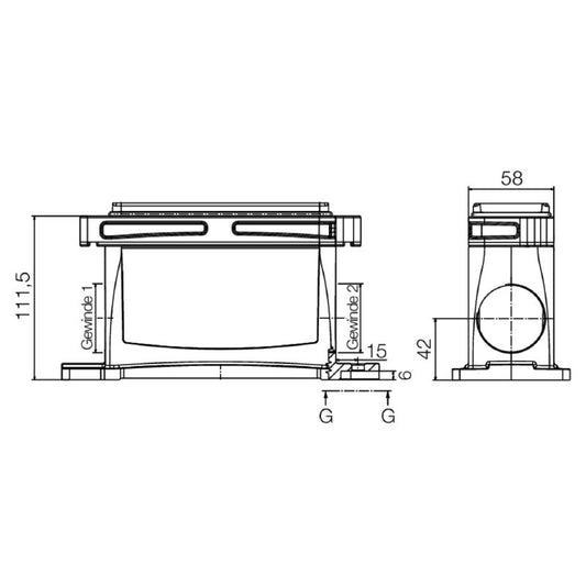 HDC IP68 Enclosure for PG 36 Cables - SKU 1081430000