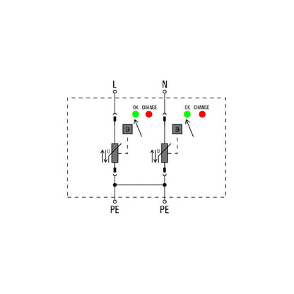 2591230000 - Low-Voltage Surge Arrester for Single-Phase TN-S Systems