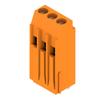 1975370000 - 5.08mm PCB Terminal, 3 Poles, Orange, 90° Angle  (Pack of 100)