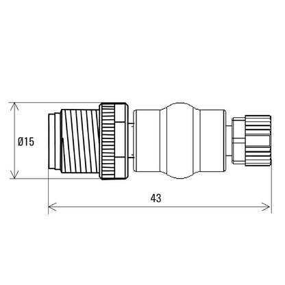 1990550000 - IP67 M12/M8 Y Connector, 4A, 24V