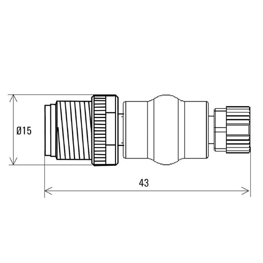 1990550000 - IP67 M12/M8 Y Connector, 4A, 24V