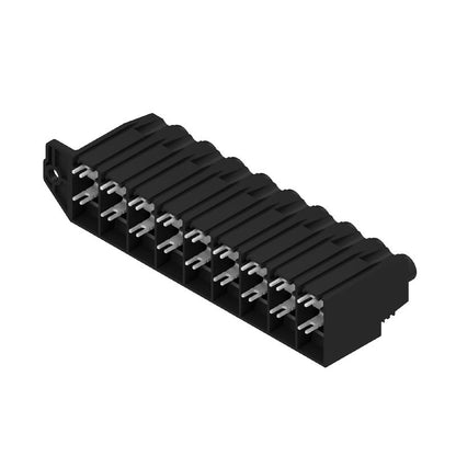 1386970000 - 15mm Circuit Board Terminal, 9 Poles, 90° Angle, Tinned Black  (Pack of 8)