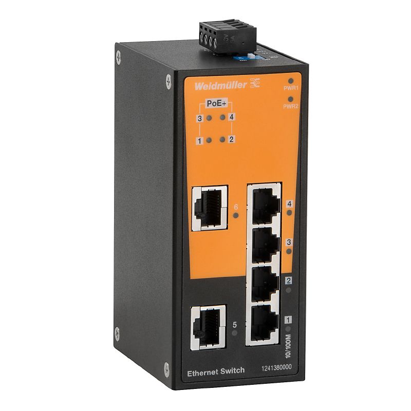 1241380000 - Unmanaged PoE Network Switch with 2 RJ45 + 4 PoE Ports