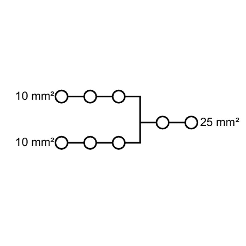 1561910000 - Light Grey 10-Connection Electrical Terminal, 25mm², 101A  (Pack of 3)