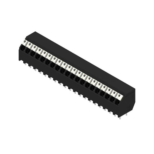 1886060000 - 3.81mm Pitch Black PCB Terminal, 20 Poles, 135° Angle  (Pack of 7)