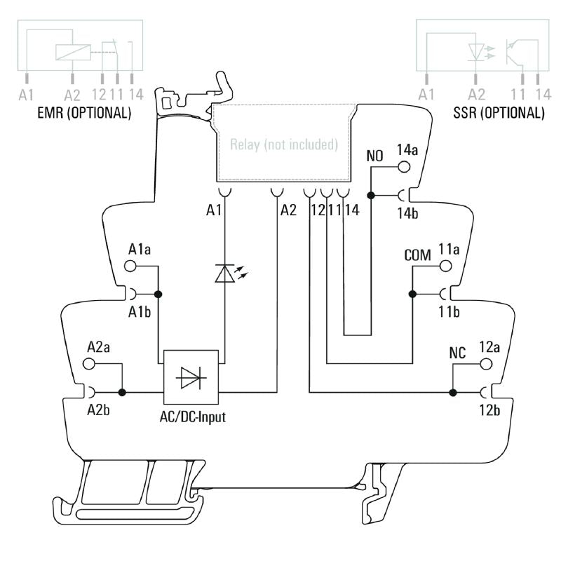 2618950000 - UL Approved Relay Socket, 120V, 10A, Dimensions: 87.8x89.4x6.4mm  (Pack of 10)