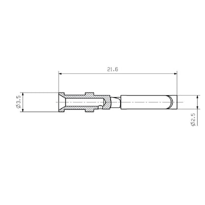1651700000 - HD Connector with Crimp Contact, 1.5mm² Durability  (Pack of 100)