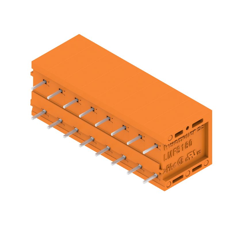 1331500000 - 5.08mm PCB Terminal, 8 Poles, 180°, Tinned Orange Finish  (Pack of 35)