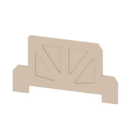 9532470000 - Dark Beige Snap-On End Plate, 73.5mm Height, V-0 Rated  (Pack of 20)