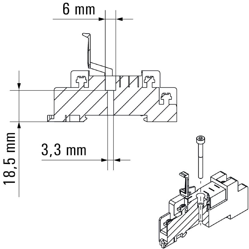 7760056346 - D-Series Relay Socket 12A, CO Contact, TS 35 Mount  (Pack of 10)