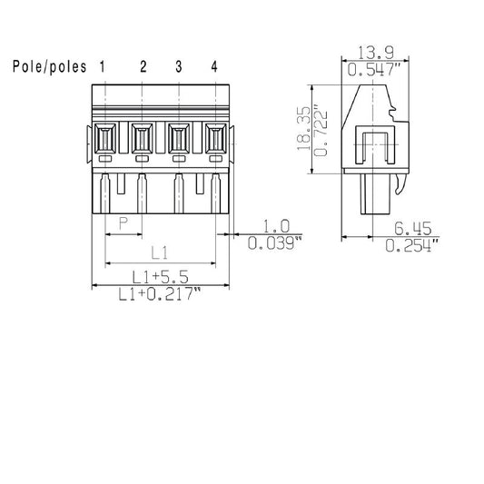 2864720000 - 7.50mm Pitch 5-Pole Female Plug Connector, 90° Angle  (Pack of 48)