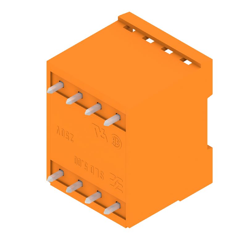 1614830000 - 5.00 mm Orange PCB Plug-In Connector, 8 Poles, 180° Elbow  (Pack of 50)